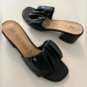 Anne Klein Block Heel Slides in Black!